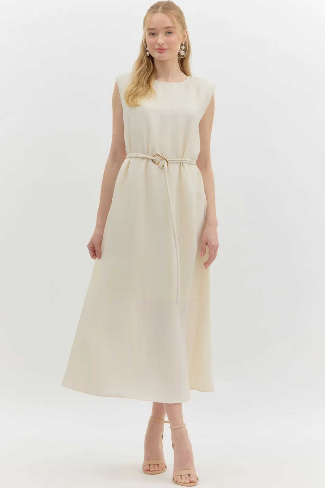 Clara Belted Maxi Dress sold by fab'rik
