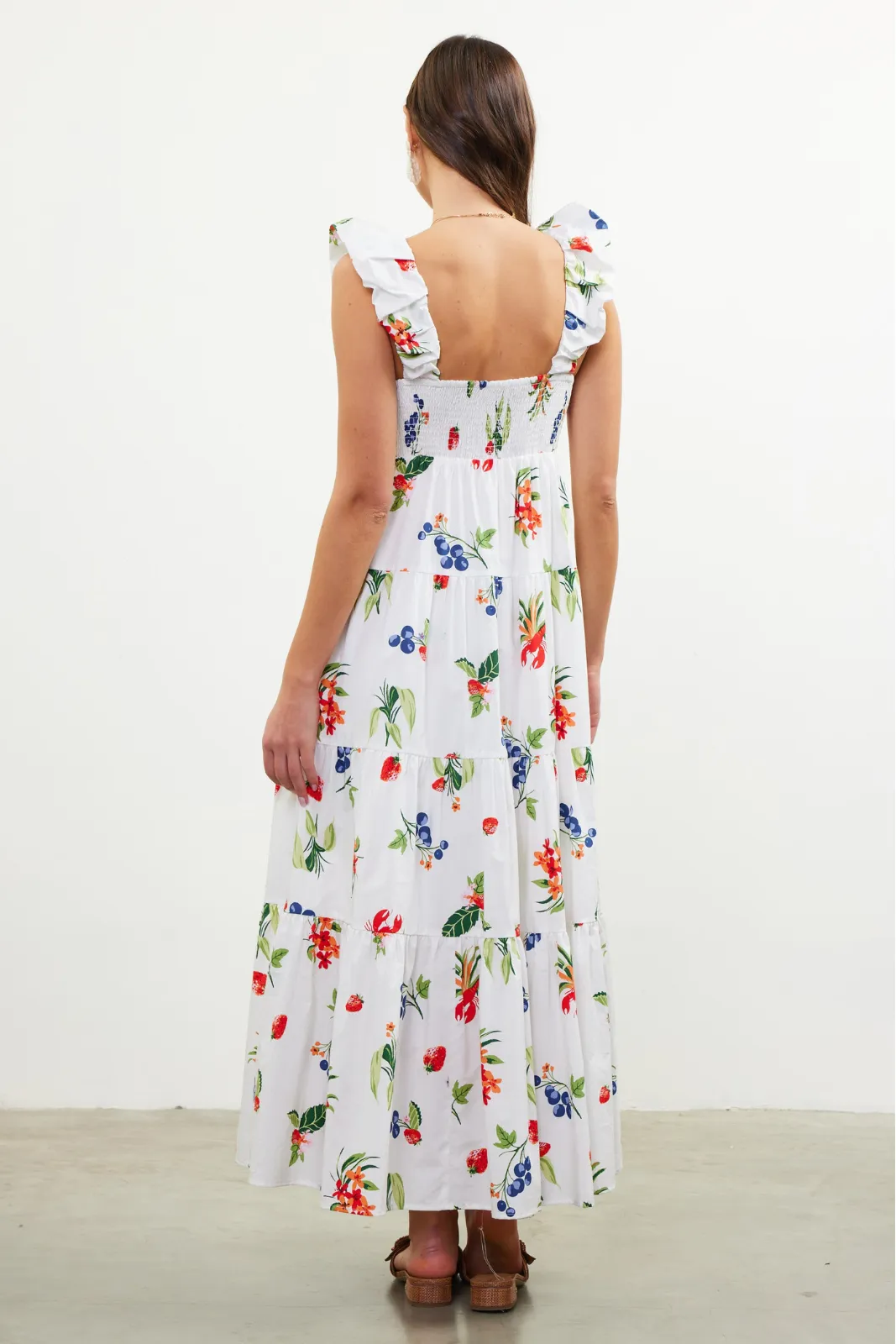 Frances Printed Shirred Maxi Dress sold by fab'rik product image thumbnail 4