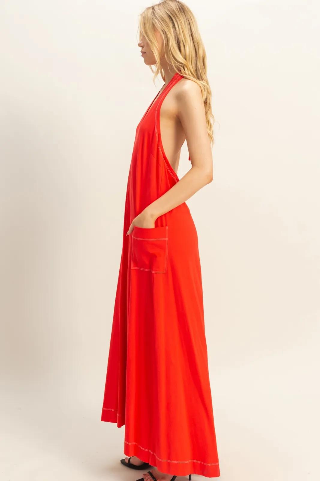 Penelope Exposed Stitch Backless Maxi sold by fab'rik product image thumbnail 3