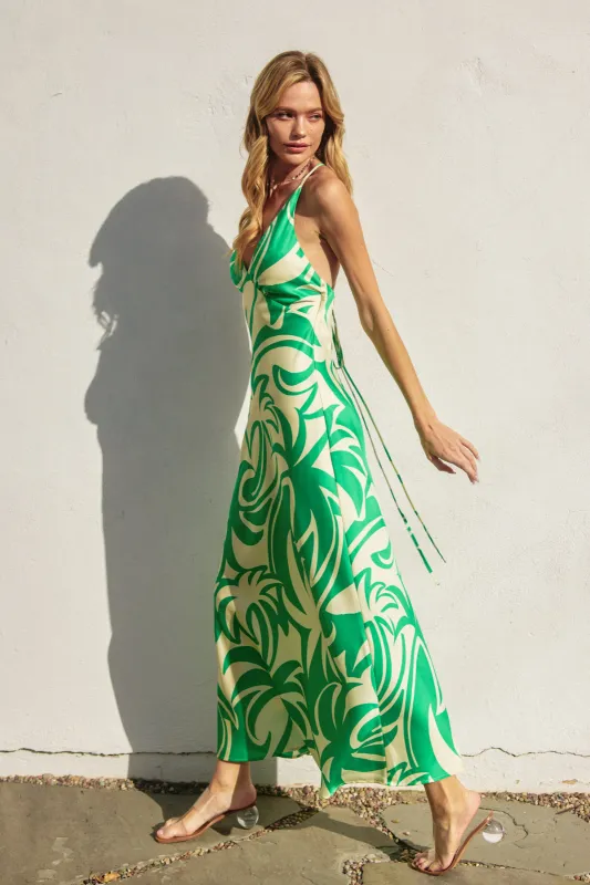 Maria Island Printed Maxi Dress sold by fab'rik