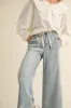 Alexia Tie Waist Washed Denim Pants sold by fab'rik