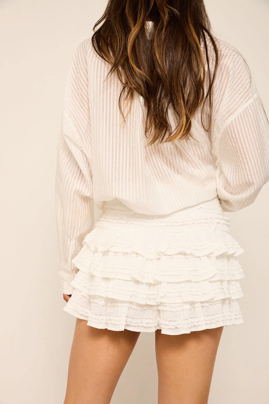 Georgia Multi Tiered Textured Ruffle Skort sold by fab'rik product image thumbnail 3