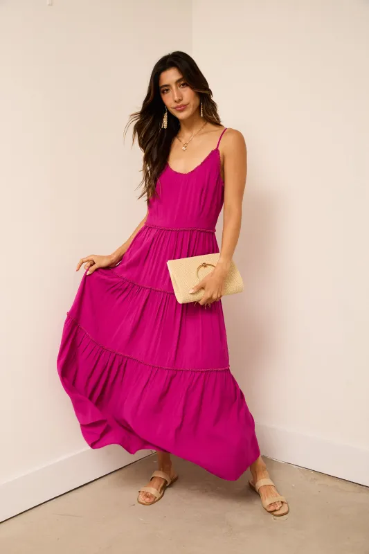 Mira Tiered Maxi Dress sold by fab'rik