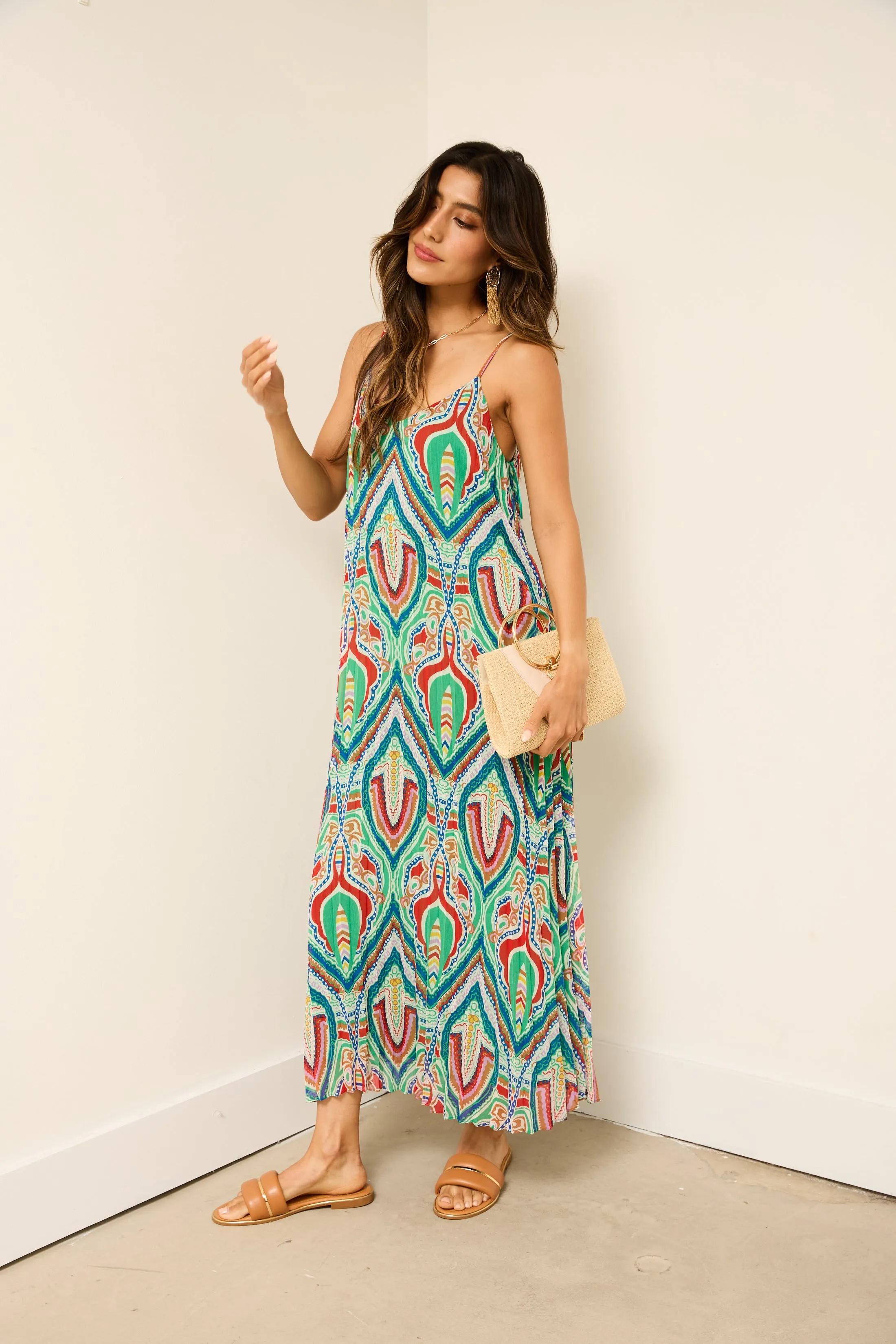 Harriet Pattern Slip Dress sold by fab'rik