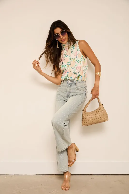 Kristina Washed Polka Dot Jean sold by fab'rik