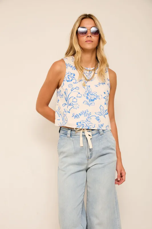 Lindsey Flower Print Top sold by fab'rik