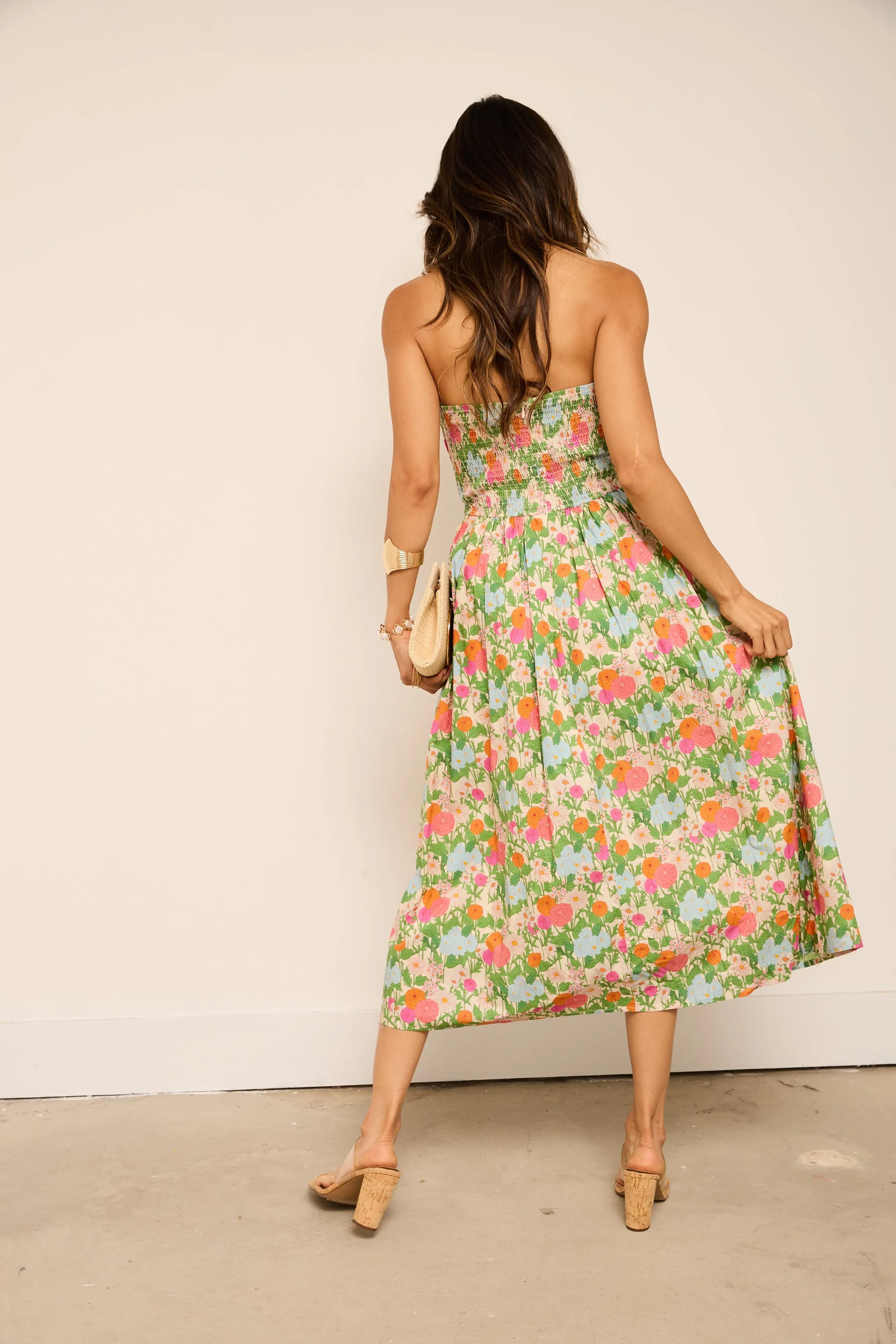 Beatrice Floral Pleated Midi Dress sold by fab'rik product image thumbnail 3