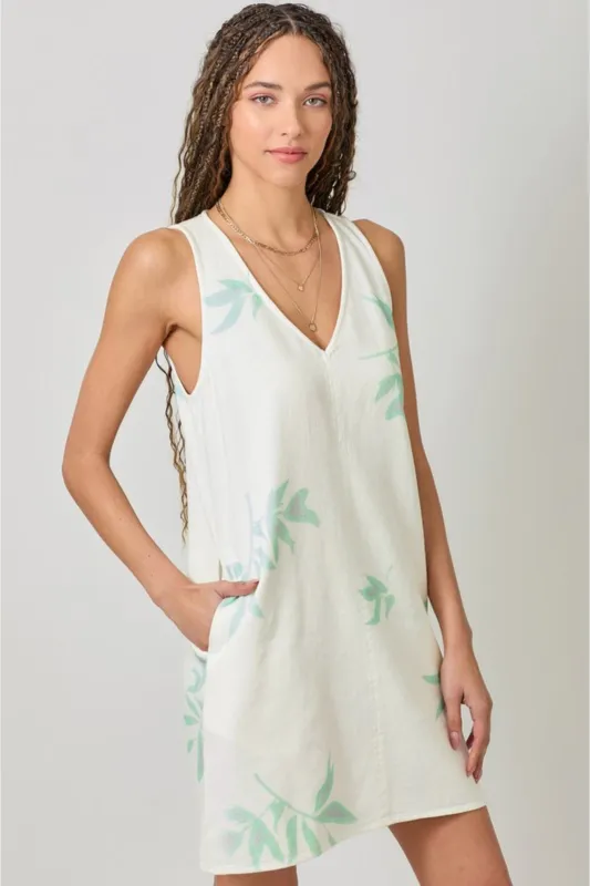 Scotty Floral Printed Denim Shift Dress sold by fab'rik