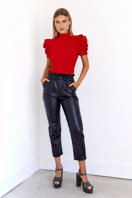 Brexley Puff Short Sleeve Bodysuit sold by fab'rik