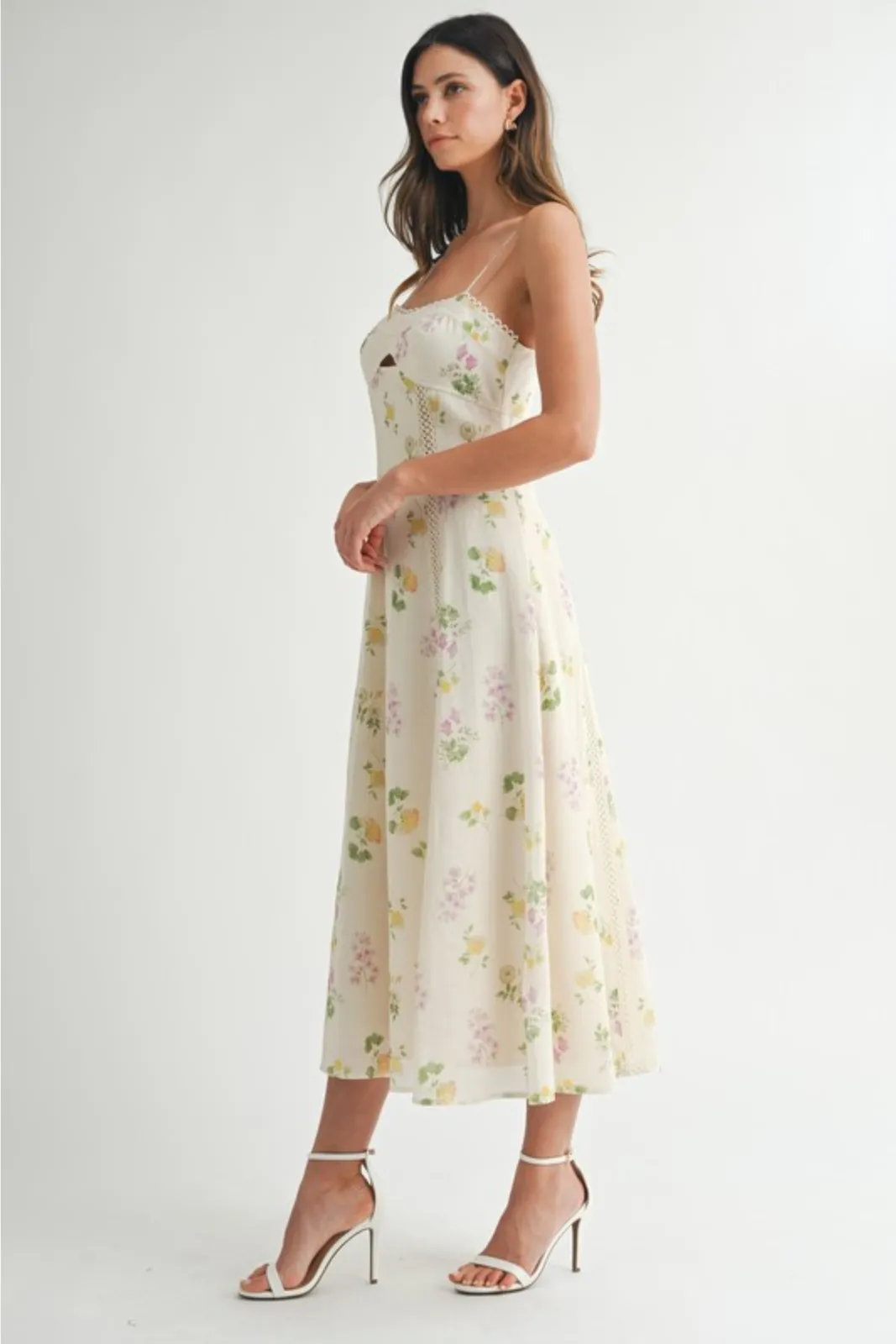 Robin Flower Cut Out Midi Dress sold by fab'rik product image thumbnail 3
