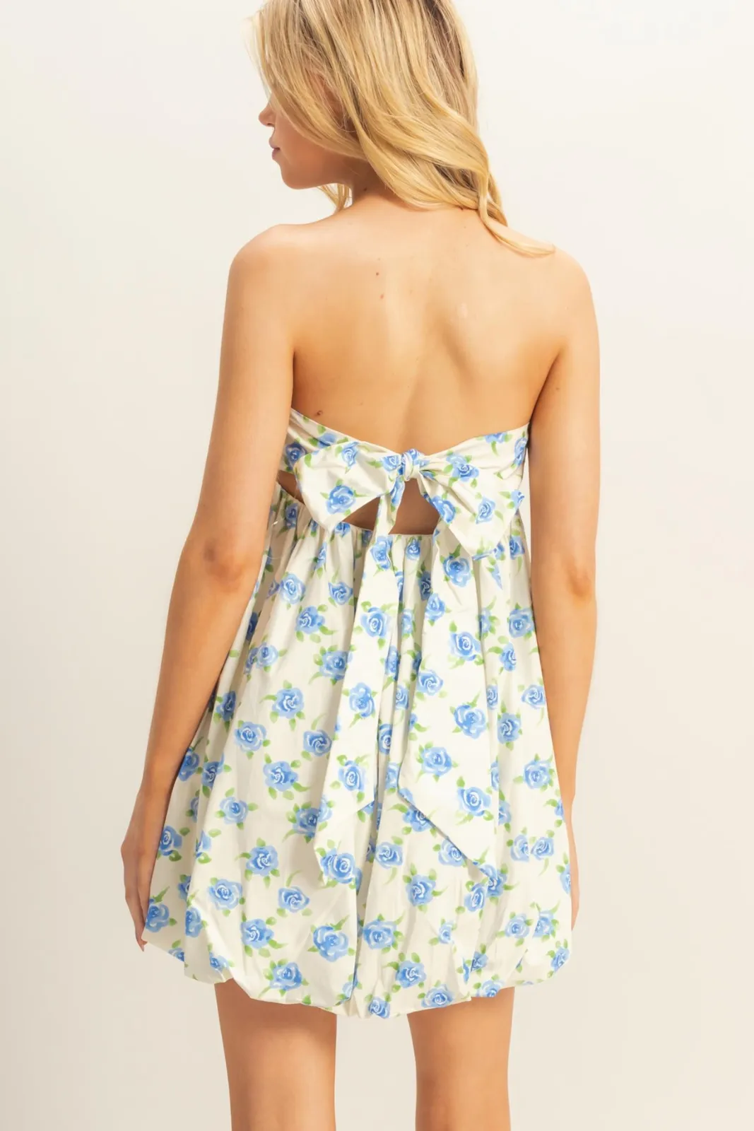 Maya Bubble Hem Flower Mini Dress sold by fab'rik product image thumbnail 4