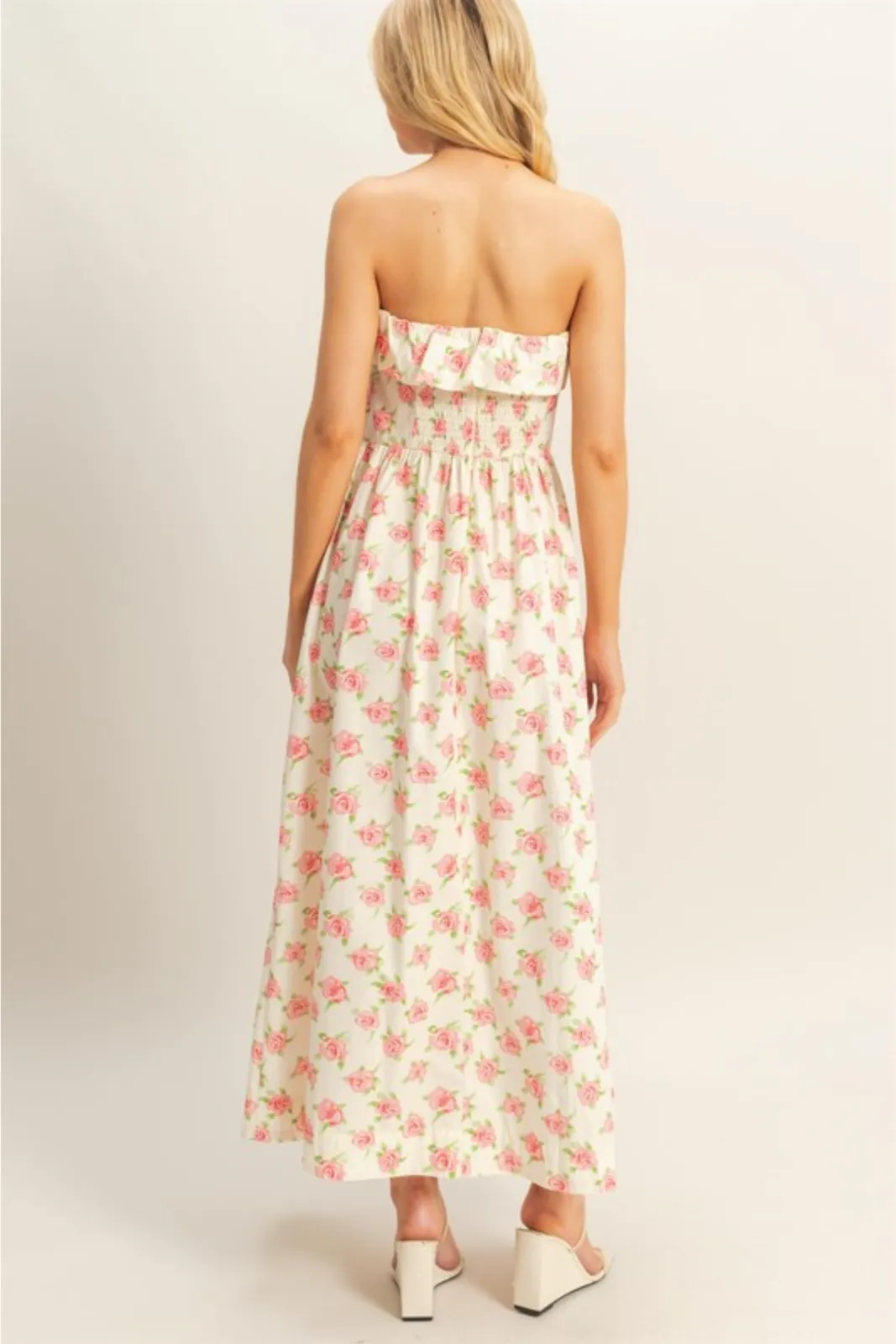 Josie Strapless Flower Maxi Dress sold by fab'rik product image thumbnail 4