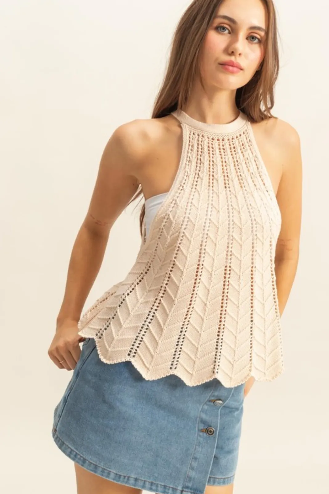 Hattie Knit Halter Top sold by fab'rik