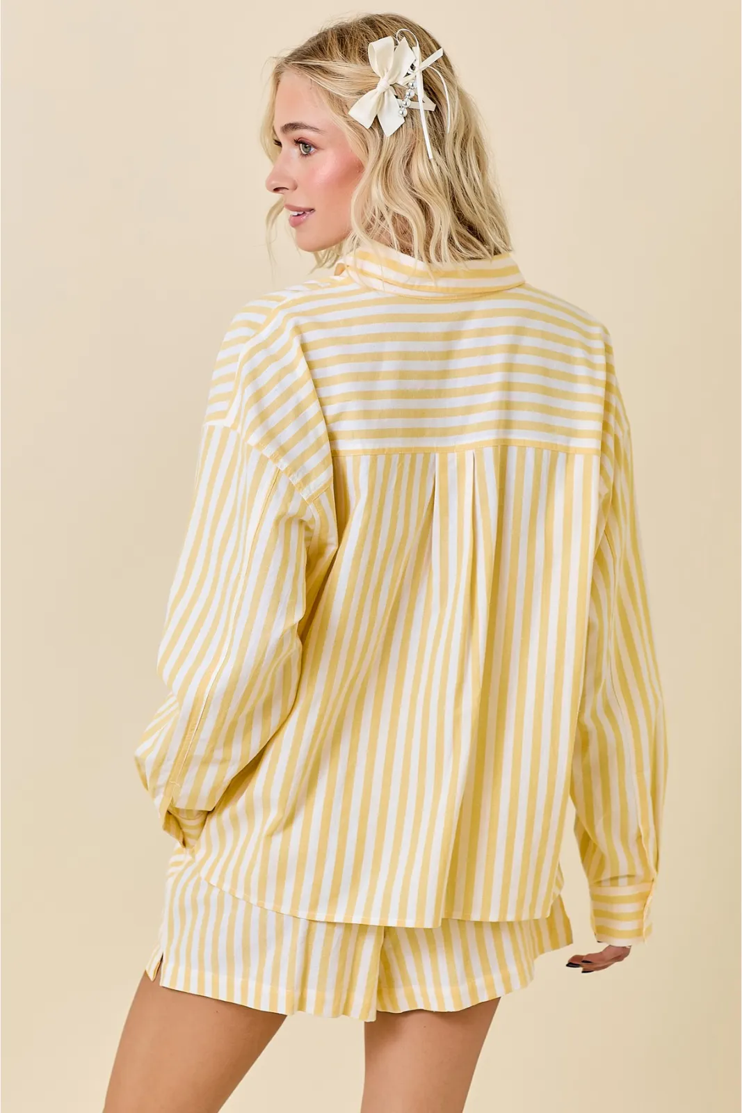 Joanna Oversized Striped Button Down Shirt sold by fab'rik product image thumbnail 3