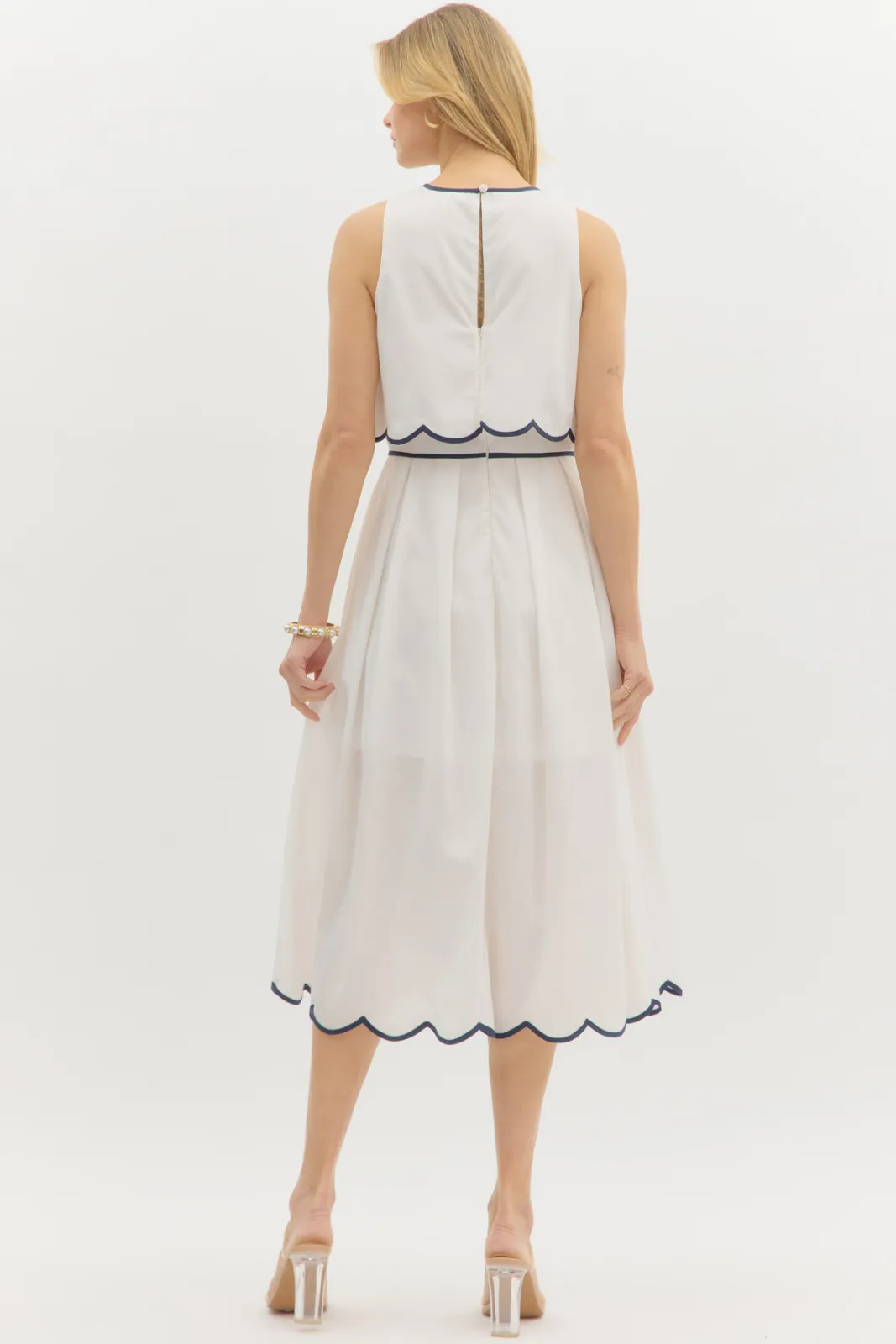Nara Scalloped Hem Midi Dress sold by fab'rik product image thumbnail 3