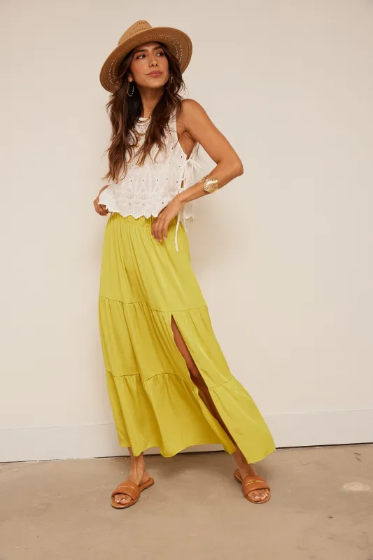 Emma Tiered Maxi Skirt sold by fab'rik