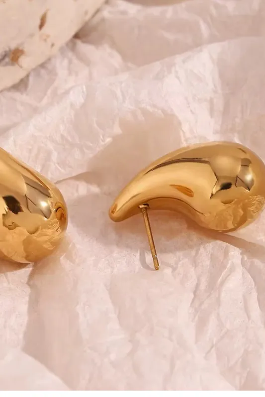 Livi Teardrop Gold Earrings sold by fab'rik