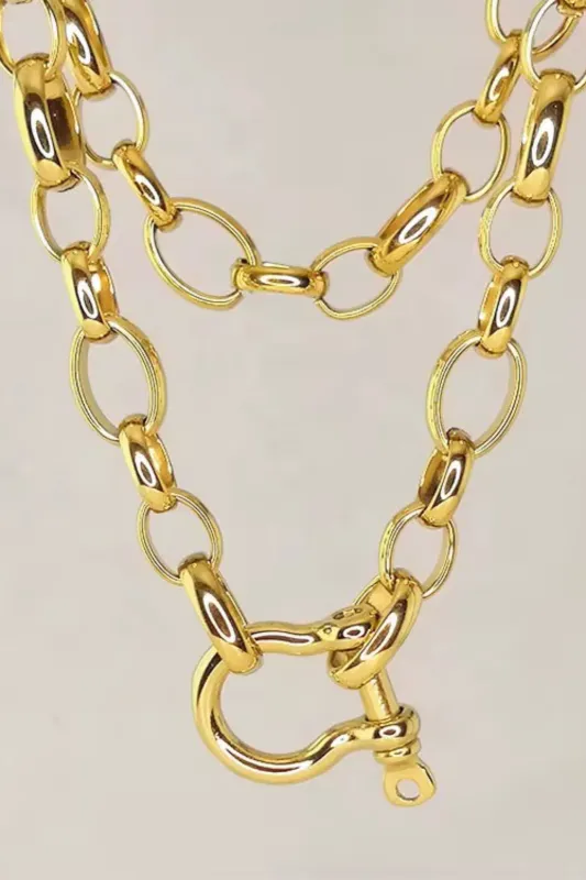Isla Horse Buckle Heavy Necklace sold by fab'rik
