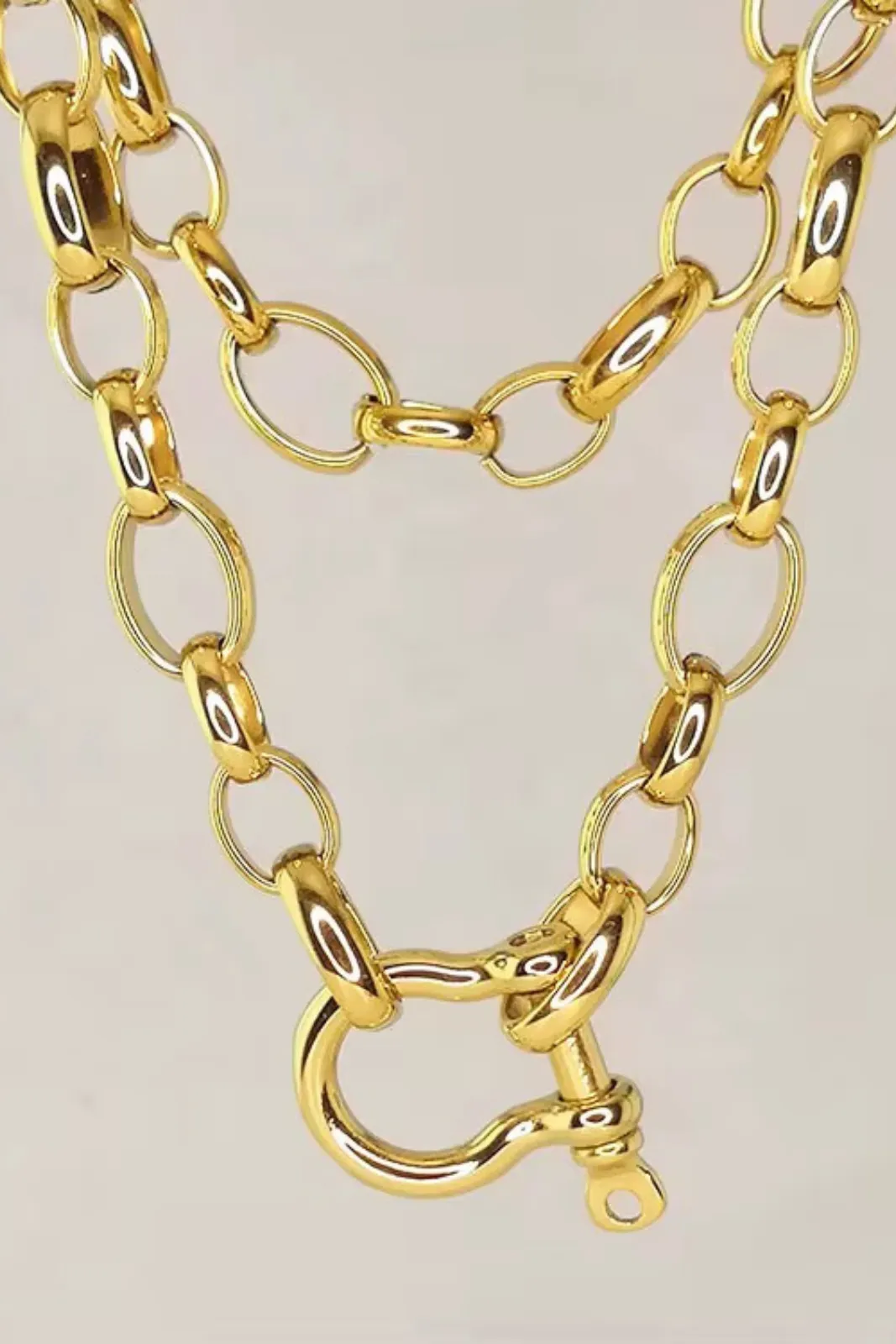 Isla Horse Buckle Heavy Necklace sold by fab'rik