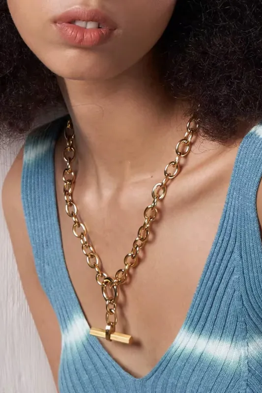 Megan T Bar Heavy Necklace sold by fab'rik