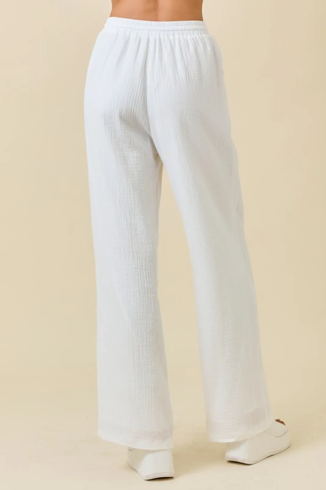 Melia Cotton Long Gauze Pants sold by fab'rik product image thumbnail 4