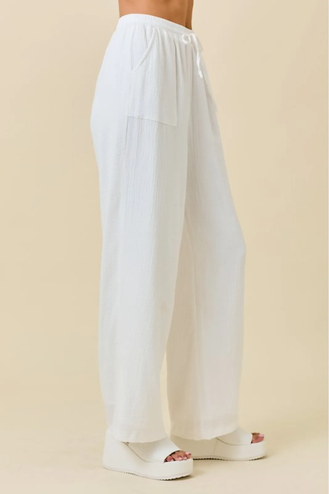 Melia Cotton Long Gauze Pants sold by fab'rik product image thumbnail 3