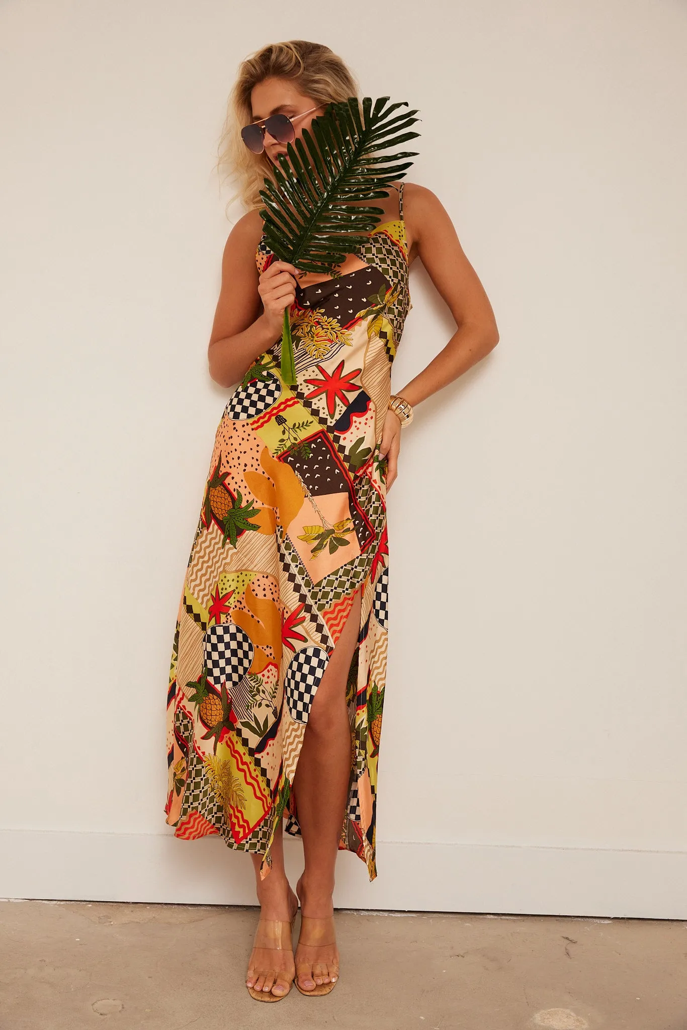 Phoebe Pattern Slit Dress sold by fab'rik product image thumbnail 4