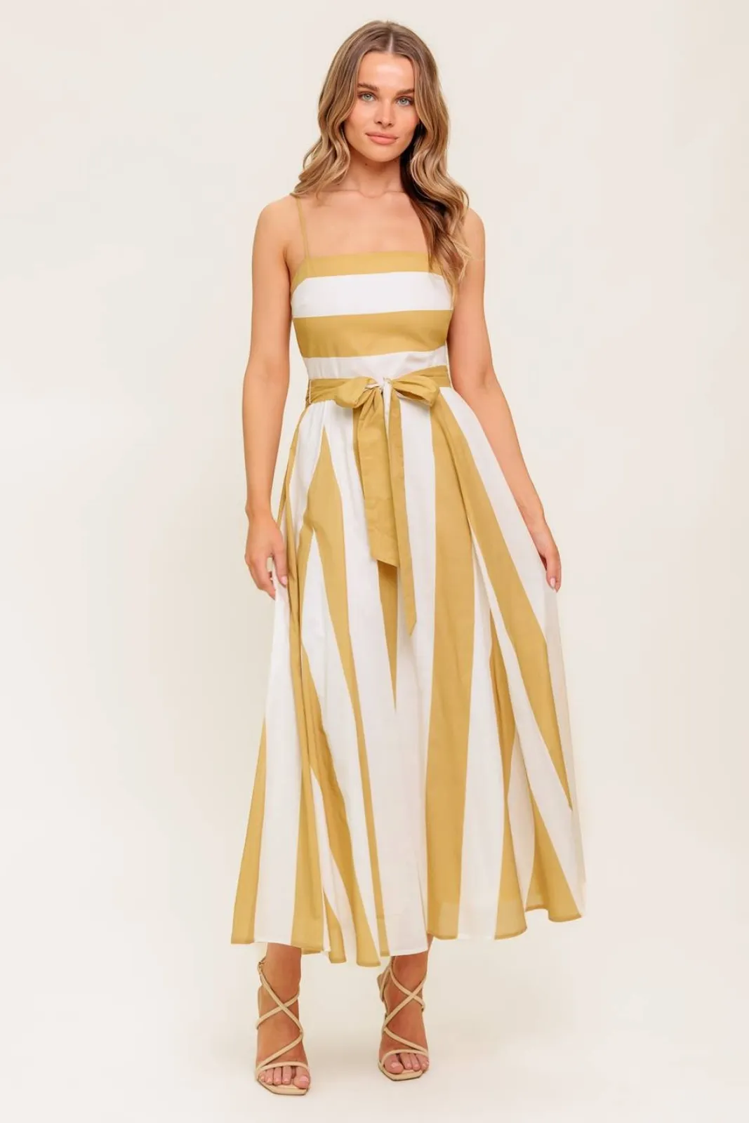 Lulu Contrasting Stripe Midi Dress sold by fab'rik