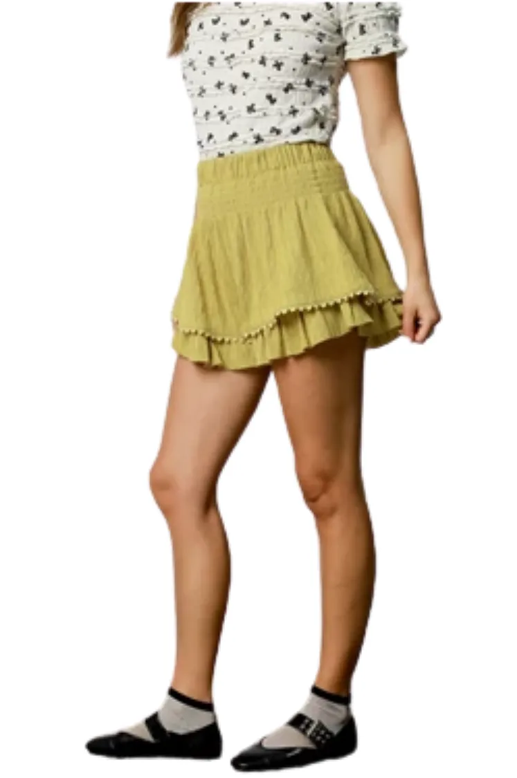 Landry Elastic Smocked Waist Ruffle Shorts sold by fab'rik product image thumbnail 3