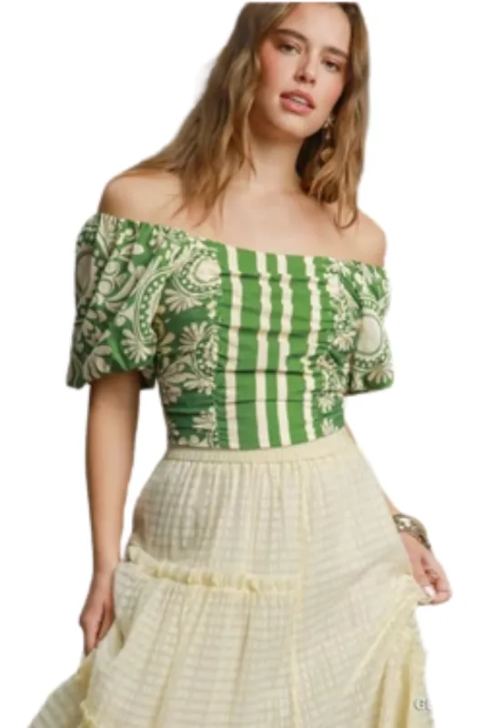 Tyler Two Tone Crop Top sold by fab'rik