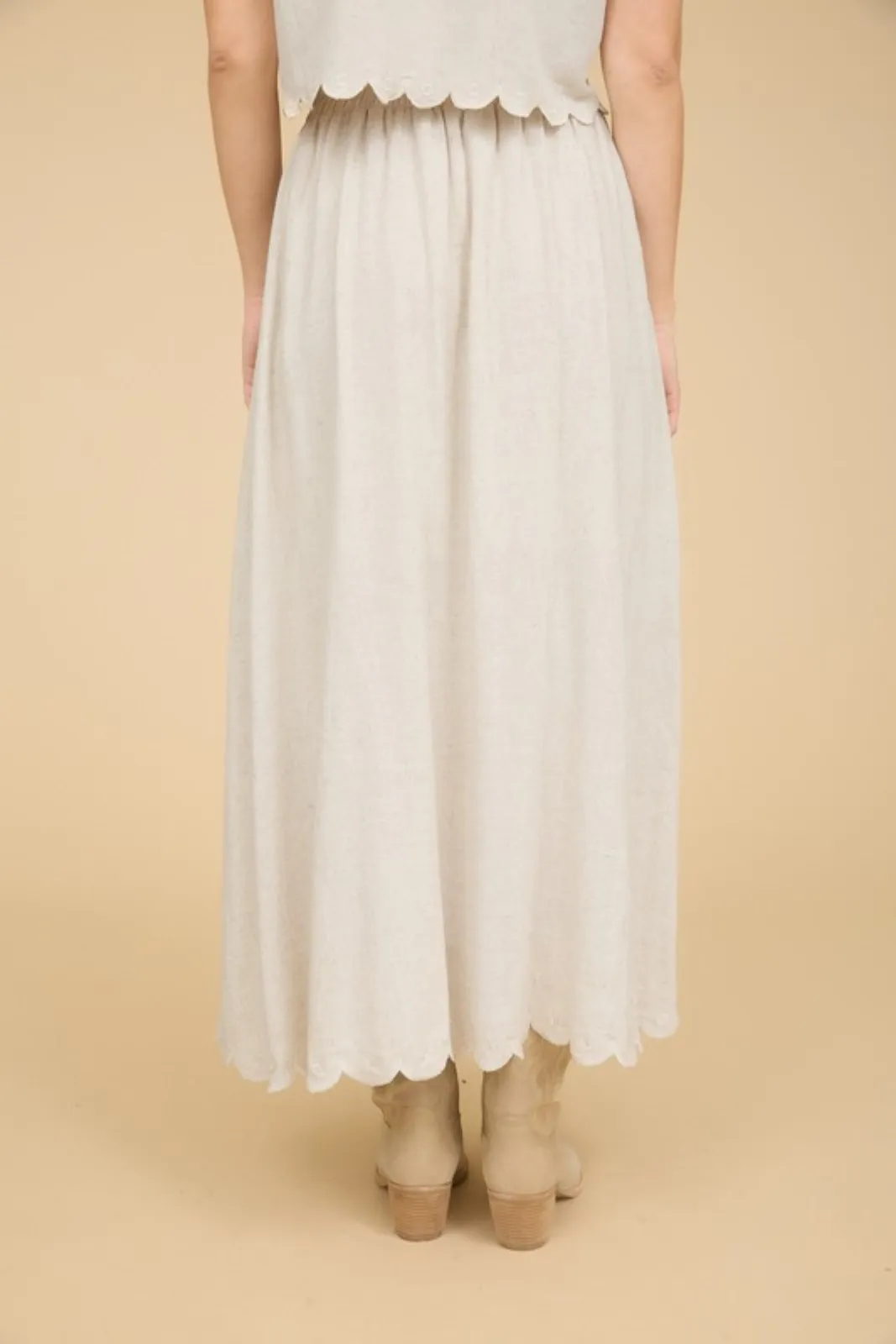 Tate Scalloped Maxi Skirt sold by fab'rik product image thumbnail 4