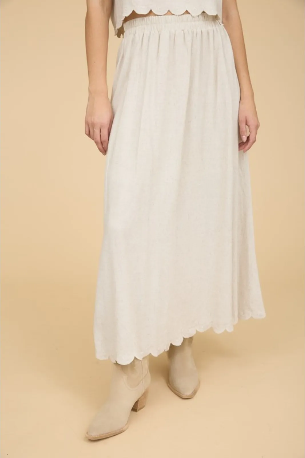 Tate Scalloped Maxi Skirt sold by fab'rik product image thumbnail 2