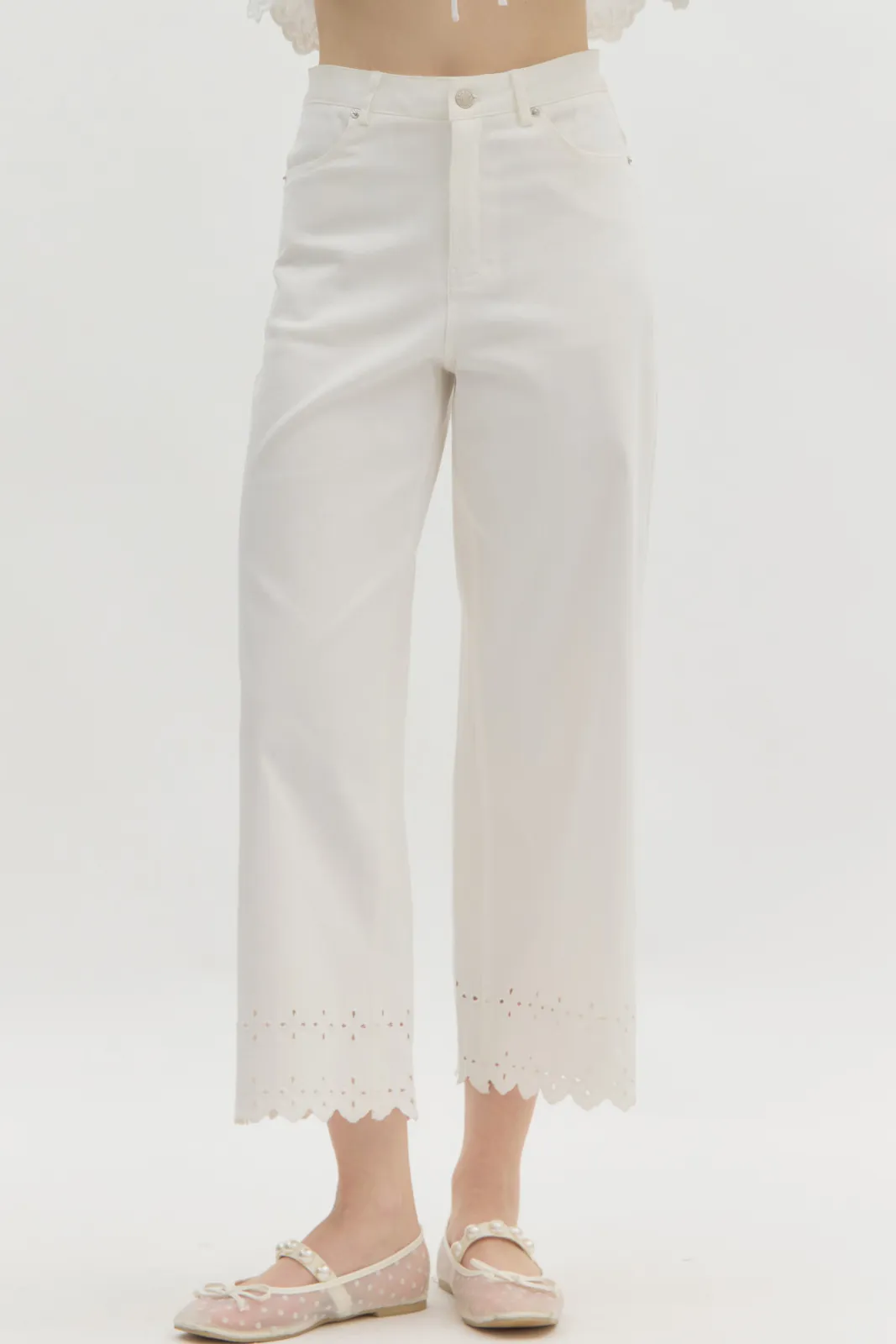 Mel Eyelet Hem Jeans sold by fab'rik