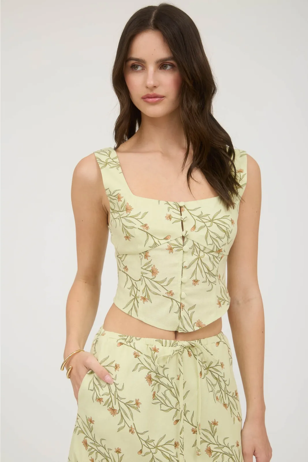 Dawn Pattern Corset Crop Top sold by fab'rik product image thumbnail 2