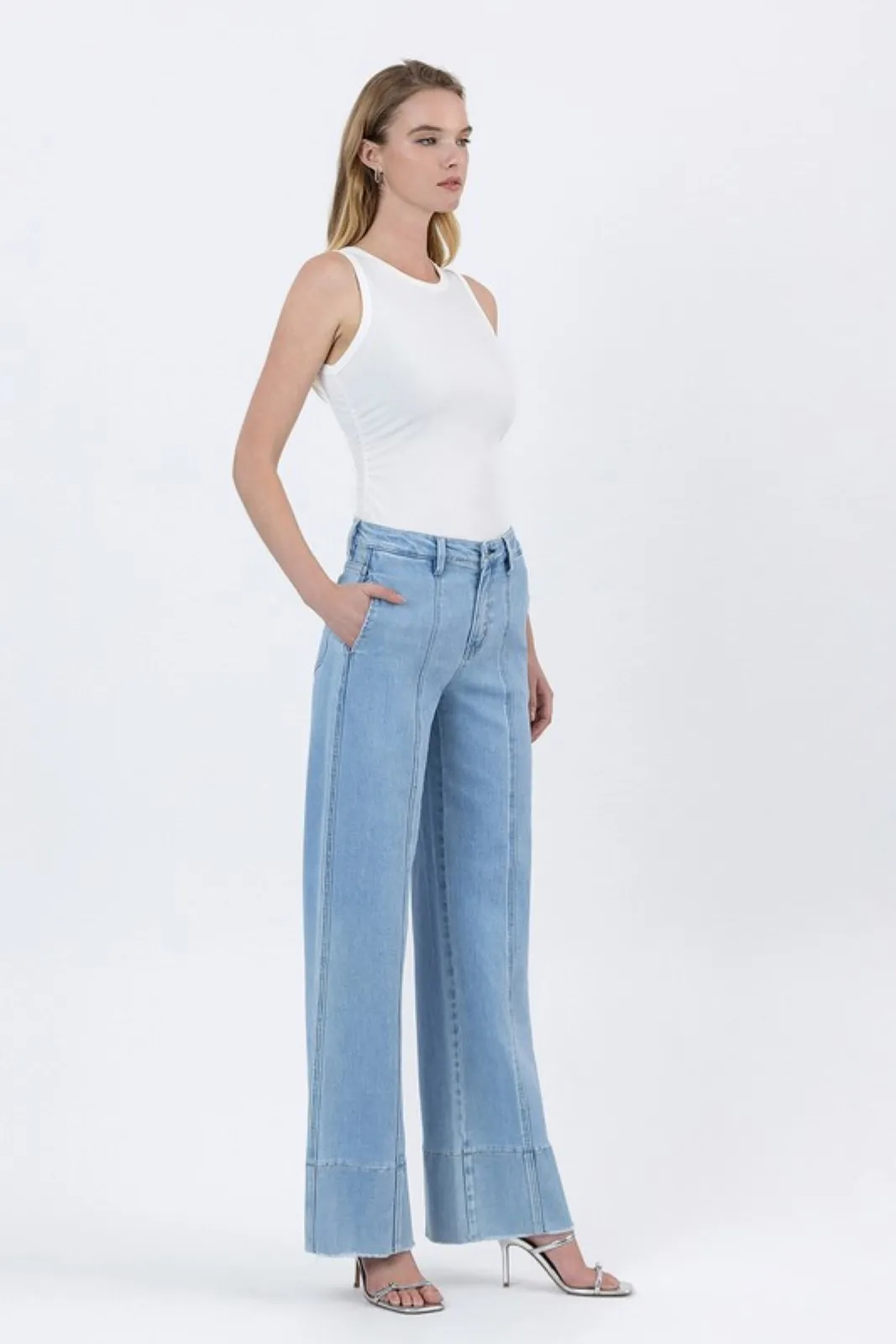 Reese High Rise Wide Leg Trouser sold by fab'rik product image thumbnail 3