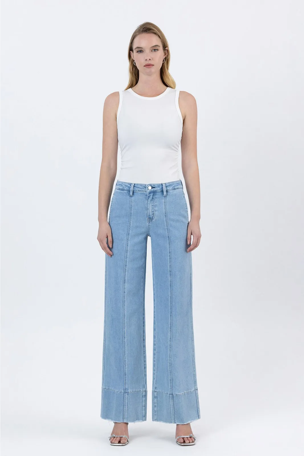 Reese High Rise Wide Leg Trouser sold by fab'rik