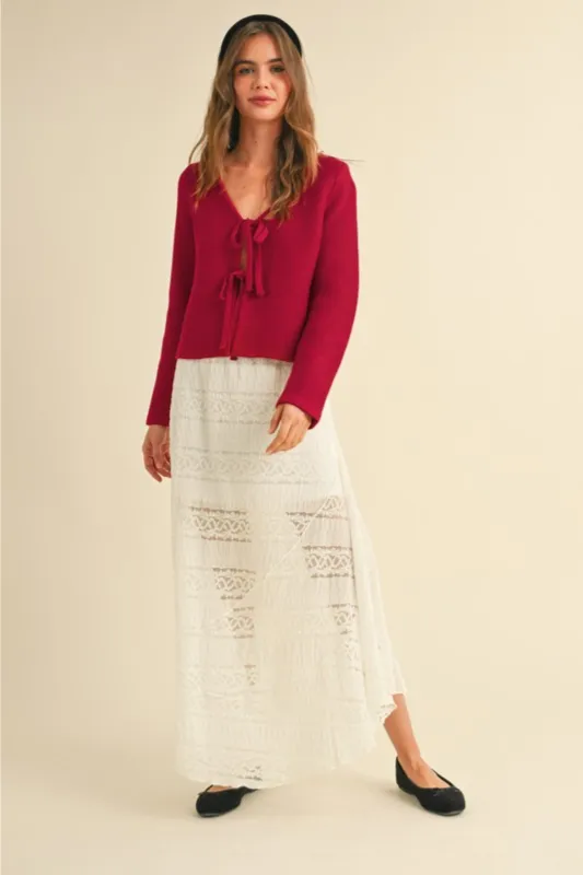 Tony Lace Maxi Skirt sold by fab'rik