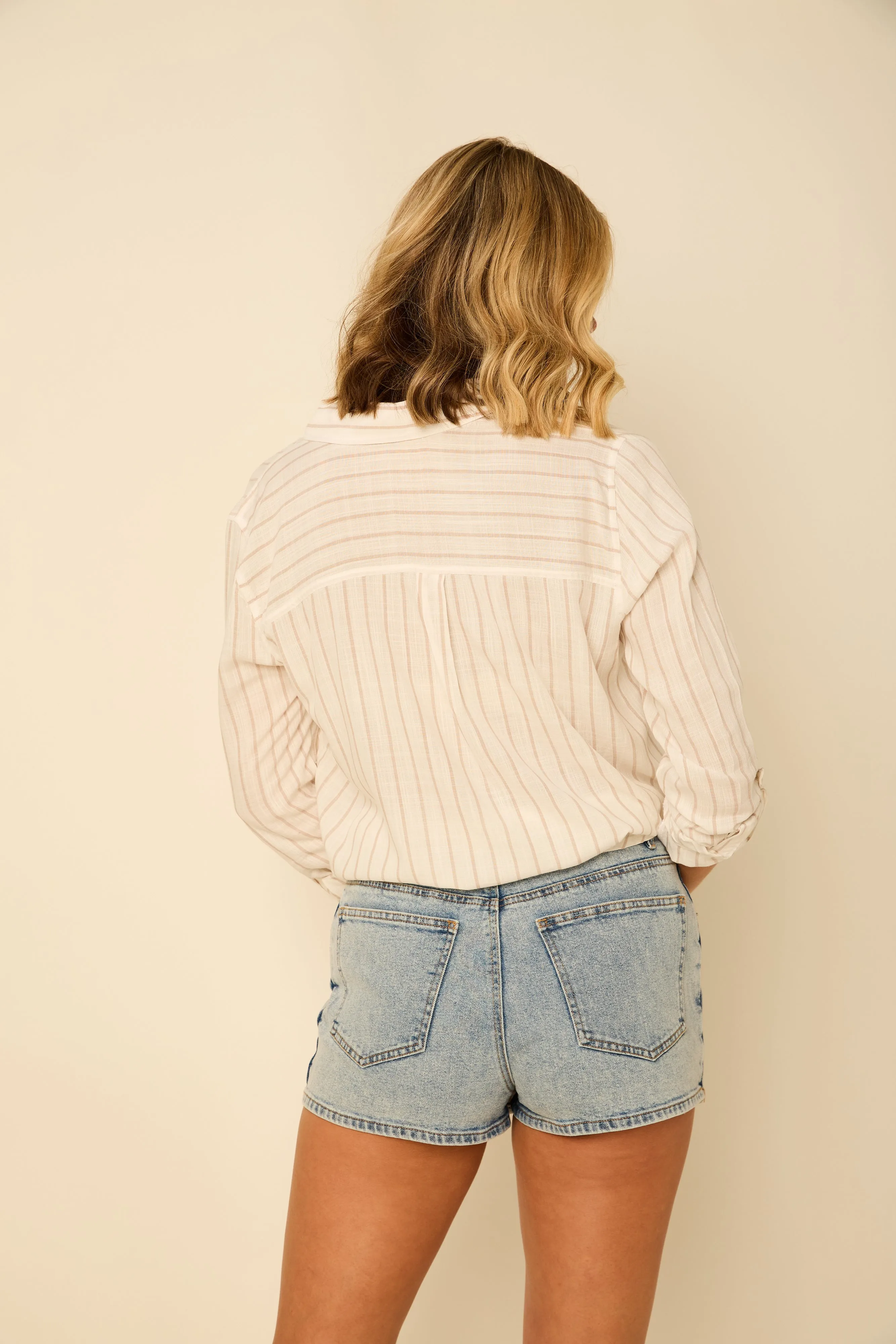 Mary Striped Long Sleeve Button Up sold by fab'rik product image thumbnail 4