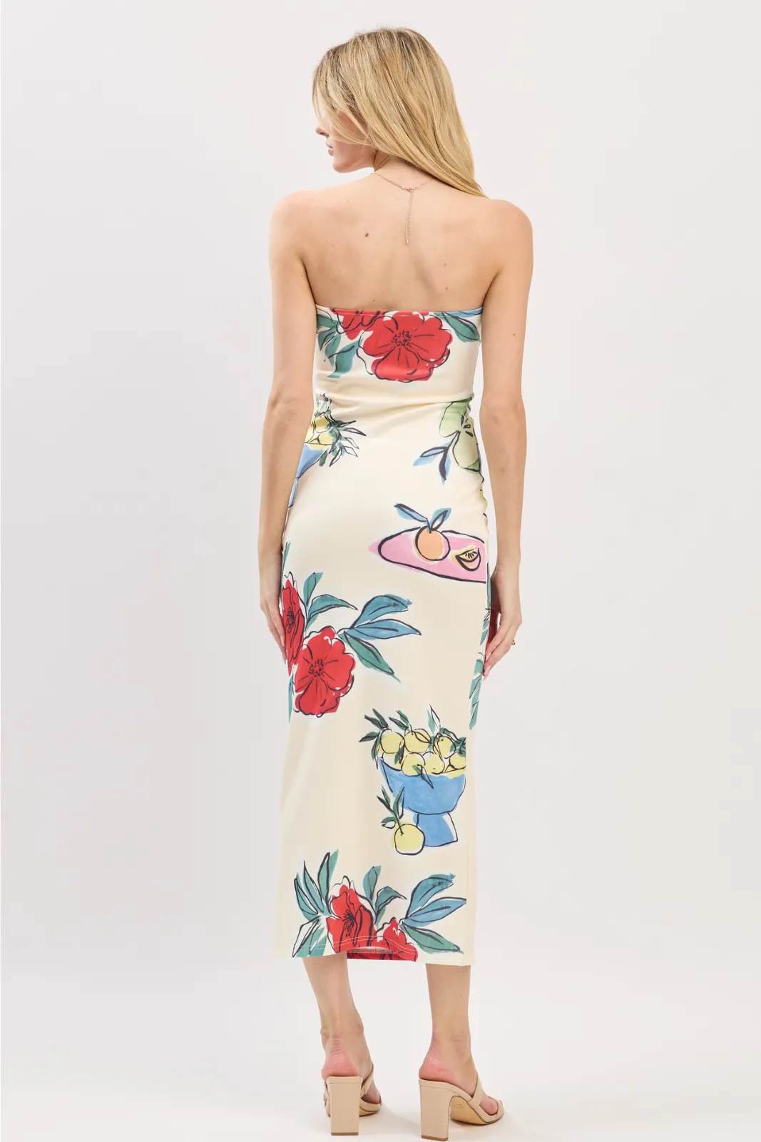 Jessie Scuba Tube Floral Print Maxi Dress sold by fab'rik product image thumbnail 3