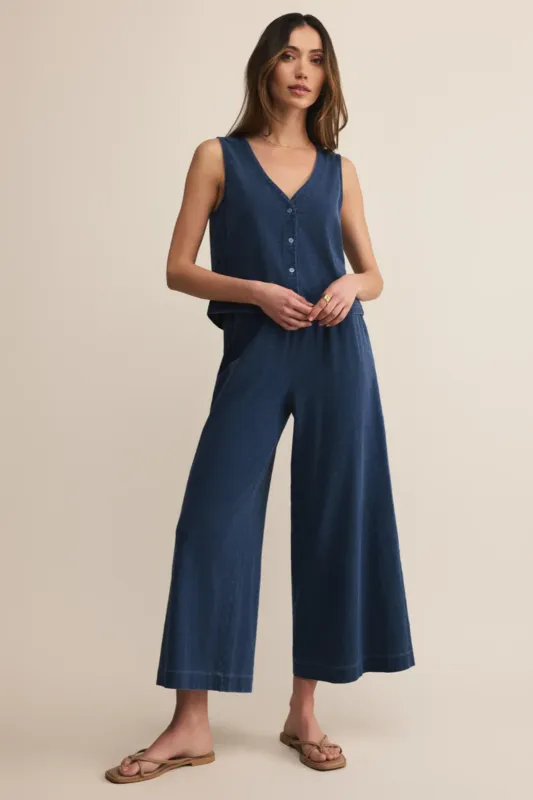 Z Supply Solace Jersey Denim Top sold by fab'rik