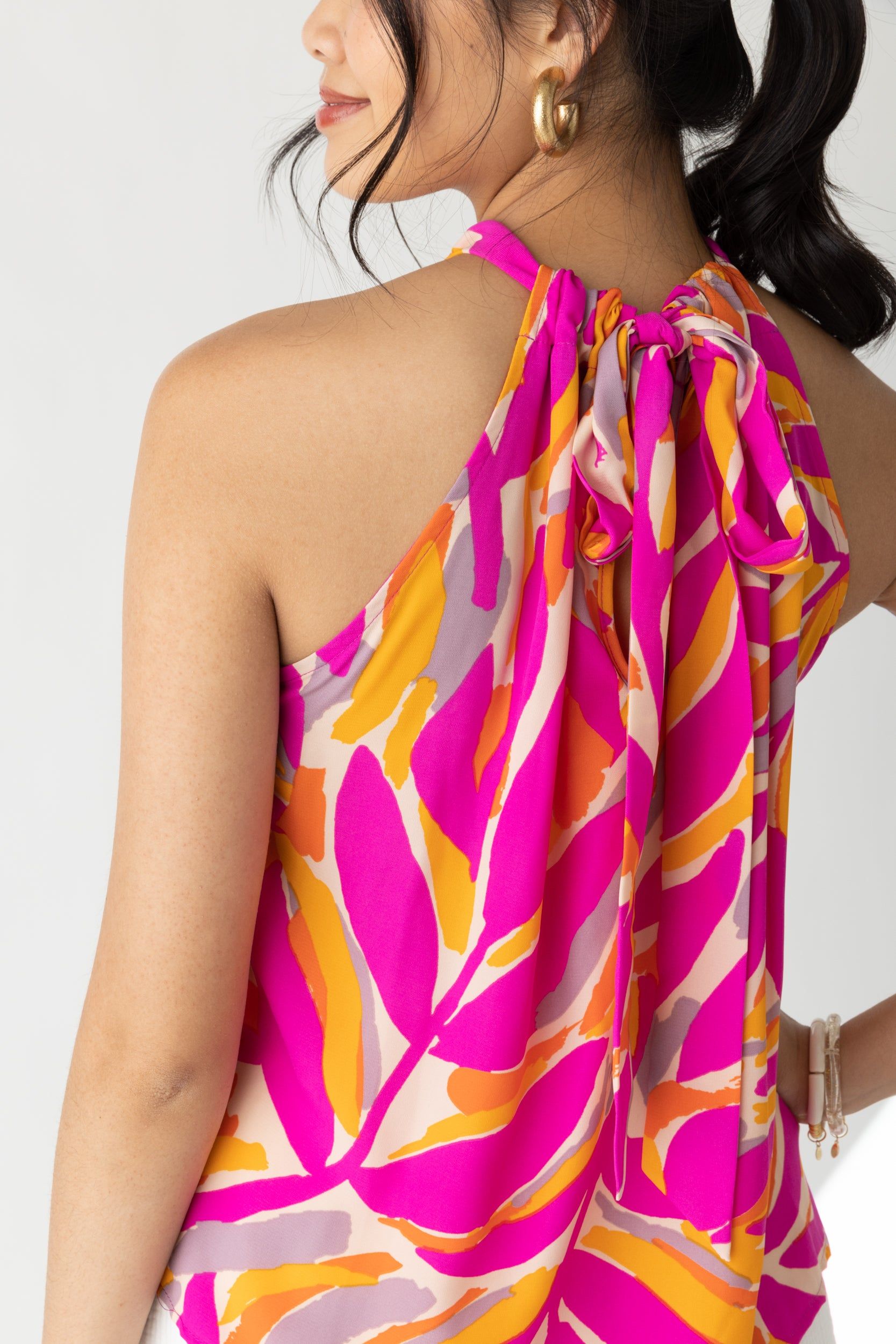 Amelia Printed Halter Top sold by fab'rik product image thumbnail 2
