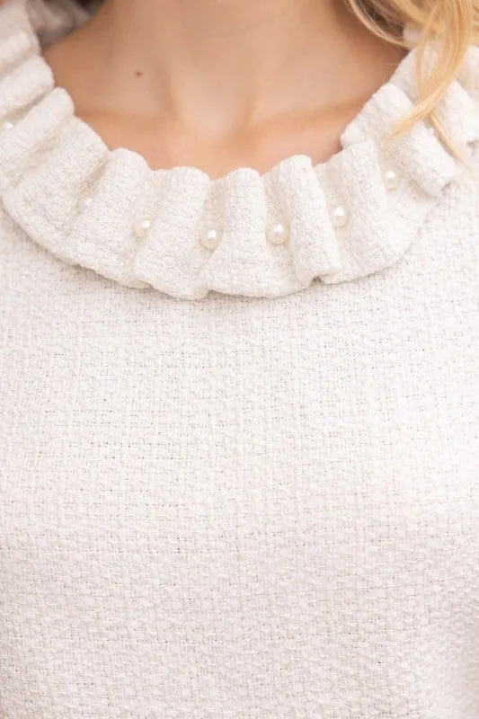 Lily Stitched Pearl Collar Top sold by fab'rik product image thumbnail 2