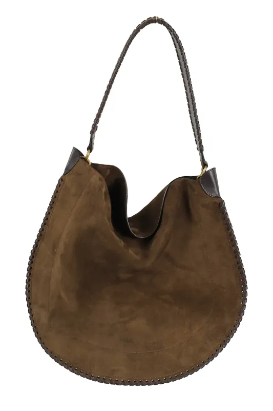 Faux Suede Hobo With Woven Strap sold by fab'rik