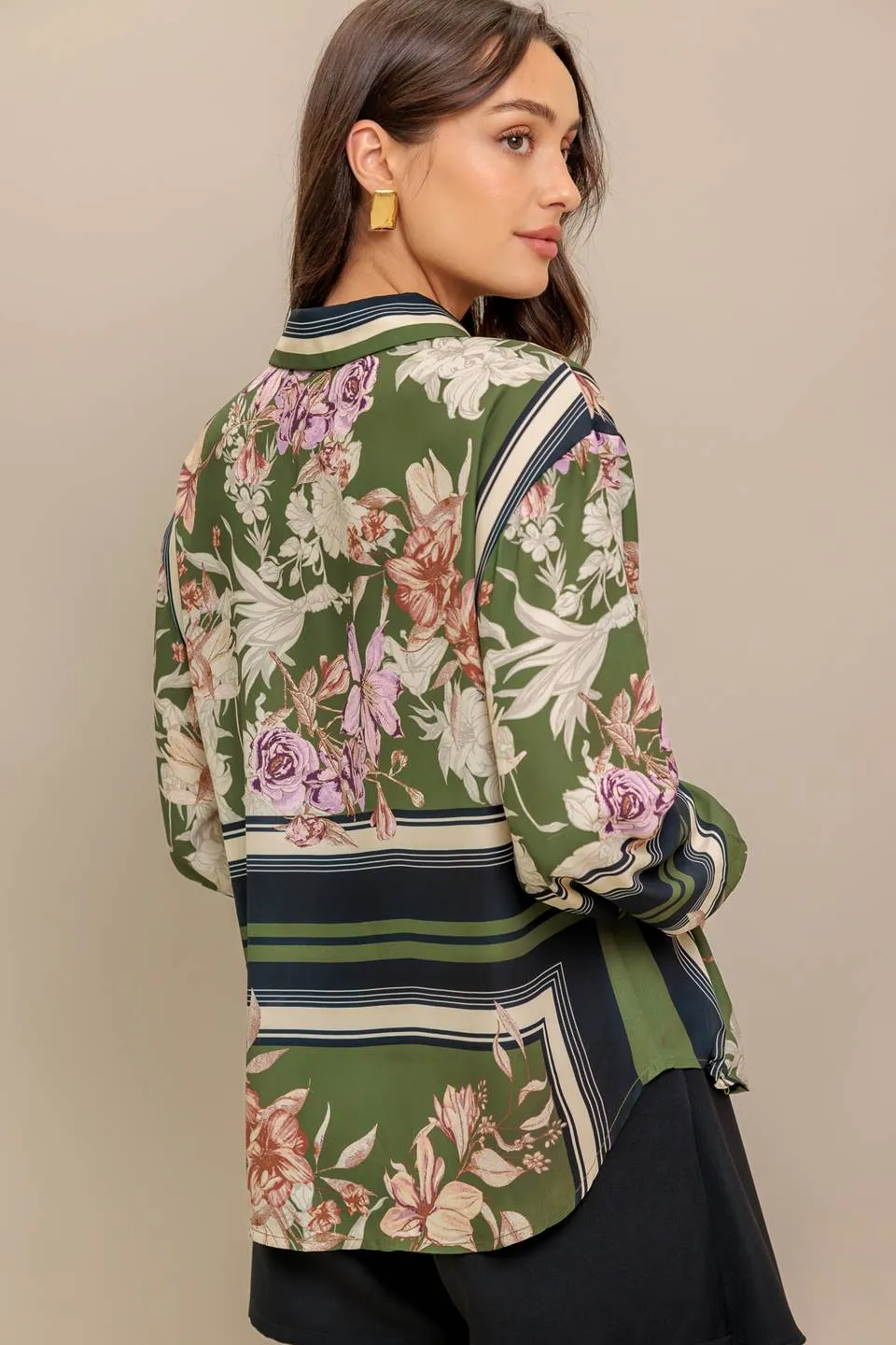 Christen Printed Woven Top with Collar sold by fab'rik product image thumbnail 4