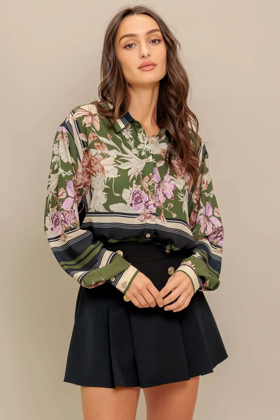 Christen Printed Woven Top with Collar sold by fab'rik product image thumbnail 3