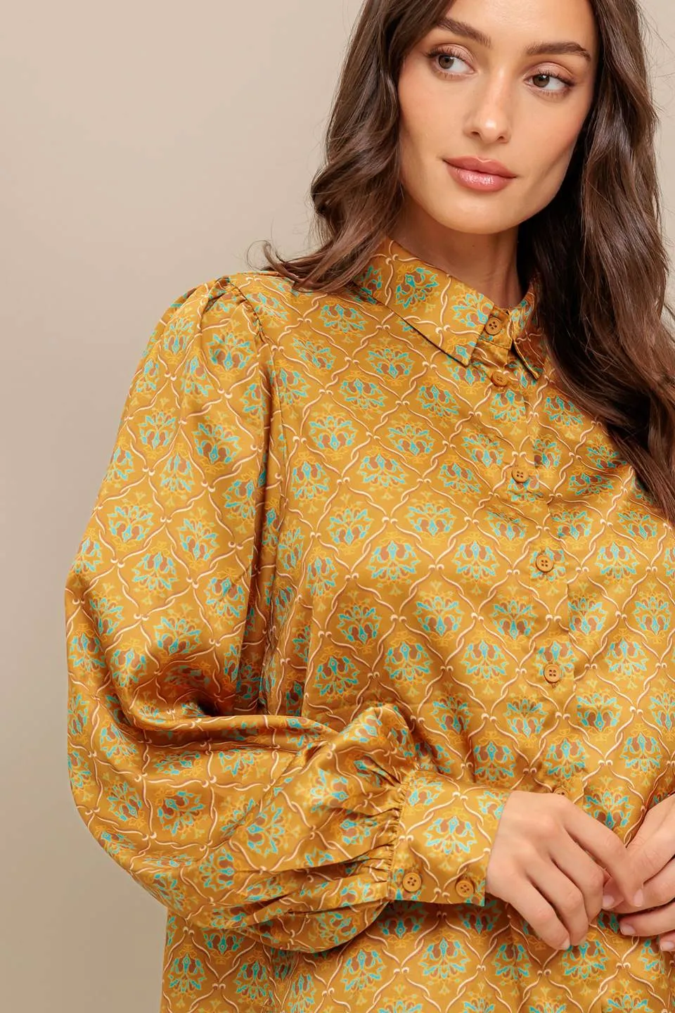 Trina Camel Woven Top sold by fab'rik product image thumbnail 2