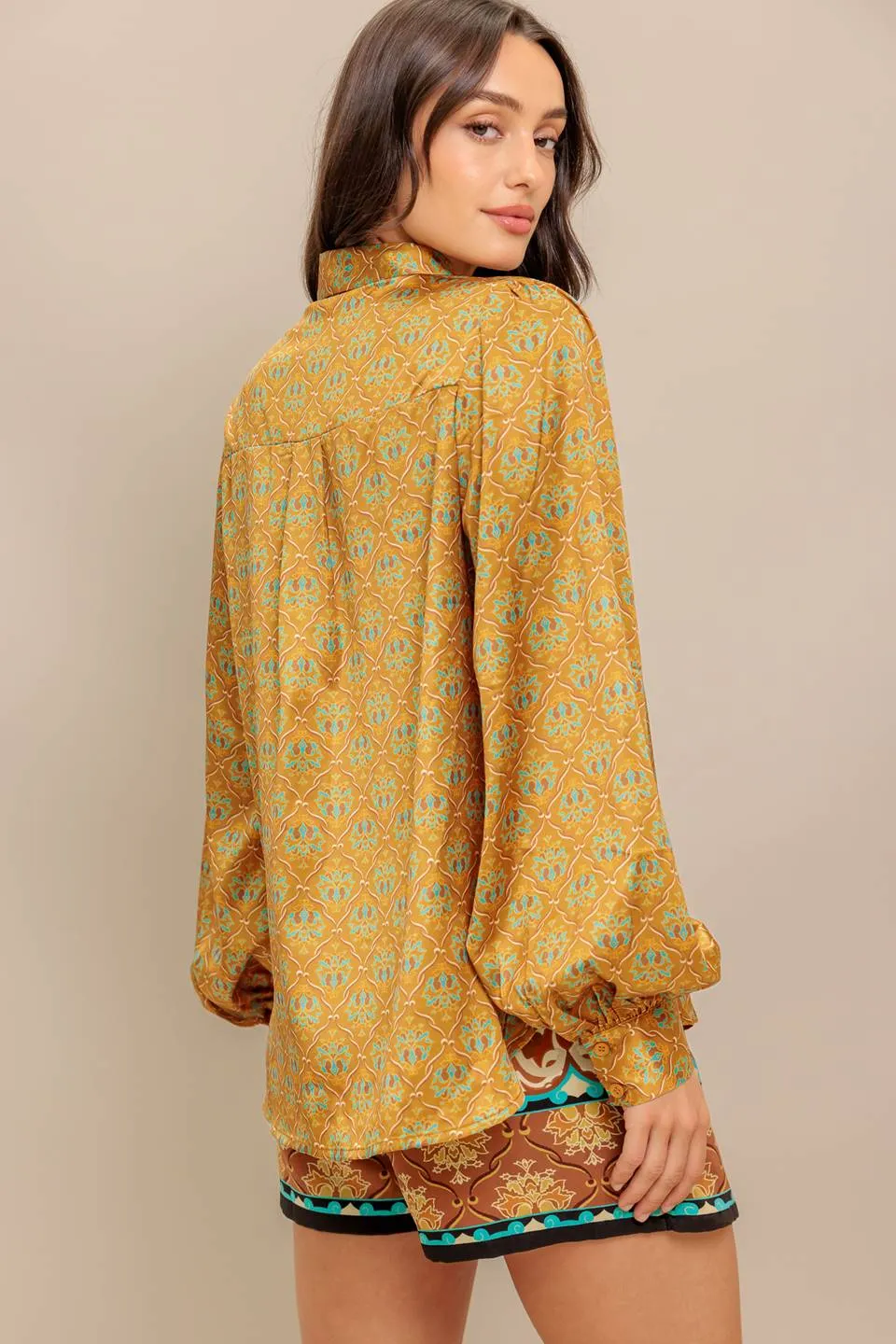 Trina Camel Woven Top sold by fab'rik product image thumbnail 5