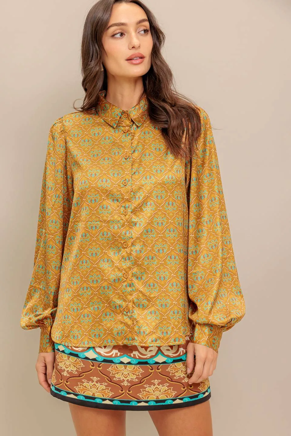 Trina Camel Woven Top sold by fab'rik product image thumbnail 3