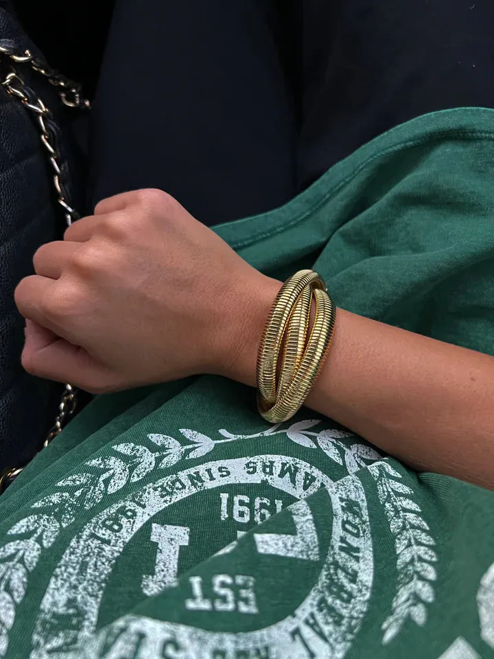 Triple Gold Emma Bracelet sold by fab'rik