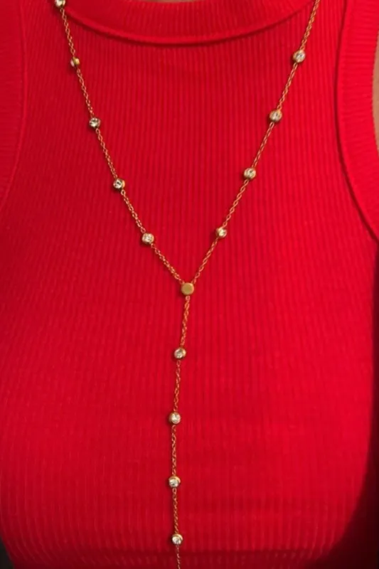 Gracie Layered Y Diamond Necklace sold by fab'rik